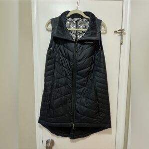 Black Columbia Long Vest, XL